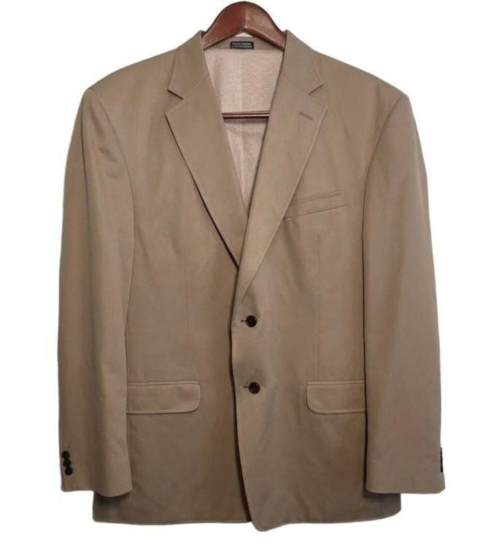 TravelSmith Mens Blazer Safari Sport Coat Tan Utility Commuter Jacket, Sz. 48L